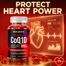 Suplemento de coenzima Q10, para la salud del corazón y cardiovascular, aumento de energía, equilibrio de la presión arterial, apoyo a la función cerebral