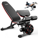 Banco de Pesas Ajustable, Bench1000 MAX, Banco de Ejercicios de Alta Resistencia con Extensión de Piernas y Almohadilla Preacher para Gimnasio en Casa, Personalizable