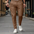 Instinct Blue – Pantalones Casual Hombre Pierna Recta | Color Sólido | Verano Moda