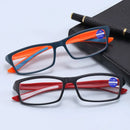 Gafas de lectura deportivas ultraligeras para hombre y mujer, lentes ópticas para presbicia, antiluz azul, visión lejana, dioptrías + 100 + 400
