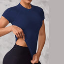 Instinct Blue – Top Deportivo Mujer Manga Corta | Nylon Transpirable | Running