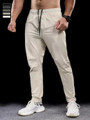 Pantalones deportivos para hombre, ropa de entrenamiento para correr, gruesa, microelástica, secado rápido, otoño, 2024