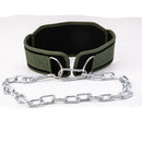 Cinturón de cintura con soporte de peso para entrenamiento de fuerza central, dominadas de cadena de hierro gruesa y cinturones de protección para entrenamiento de cintura