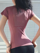 Instinct Blue – Camiseta Deportiva Mujer | Espalda Abierta | Yoga y Running