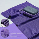 Toalla refrescante, toalla transpirable, toalla deportiva con caja de almacenamiento, toalla de yoga, toalla de gimnasio para actividades en interiores y exteriores