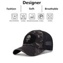 Top bordado de calavera Unisex con parche, gorras de béisbol transpirables, sombrero informal ajustable para exteriores para primavera y otoño, sombrero protector solar