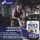 Suplemento multivitamínico multimineral para hombres Vitamina ABCDEK Magnesio Calcio Zinc para reponer energía y promover la salud general