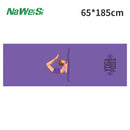 Instinct Blue – Esterilla Yoga Terciopelo Doble Cara | Antideslizante Plegable | Playa y Fitness