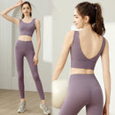 Ropa Deportiva para Mujer: Conjunto de Sujetador y Top de Yoga de Alta Intensidad Antichoque y Antideslizante para Correr, con Efecto Push-Up