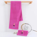 Toalla más larga de algodón puro M Sport-toallitas para correr y gimnasio, toallas absorbentes para el sudor, con monograma