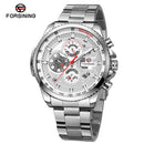 Relojes deportivos impermeables luminosos azules grandes mecánicos reloj de lujo de acero inoxidable para hombres reloj de pulsera automático multifuncional con fecha
