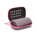 Toalla refrescante de secado rápido, toalla fría suave y transpirable con absorción de sudor con caja de almacenamiento, deportes, correr, Yoga, gimnasio y Club