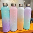 Instinct Blue – Botella Agua 1L con Marcador de Tiempo | BPA Free | Deporte y Viaje