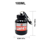 Instinct Blue – Bote Portátil Suplementos 100-200ml | Ligero | Antigoteo Almacenamiento