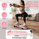 Instinct Blue – Tabla Giratoria Cintura con Bandas | Stepper Silencioso | Fitness Casa